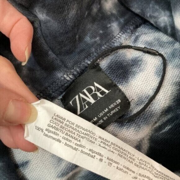 ZARA Black Tie Dye Hoodie Medium​ - Picture 11 of 11